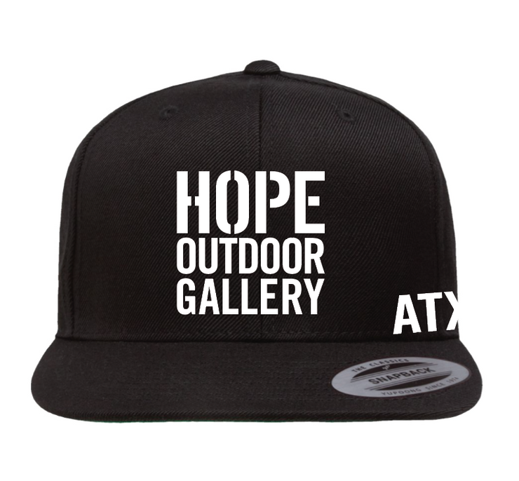 HOPE OUTDOOR GALLERY STACKED LOGO SNAPBACK - BLACK